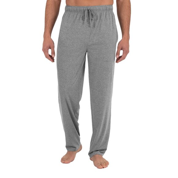 Men's Soft Comfortable Solid Jersey Knit Pants with Adjustable Drawstring Waist - Picture 8 of 16